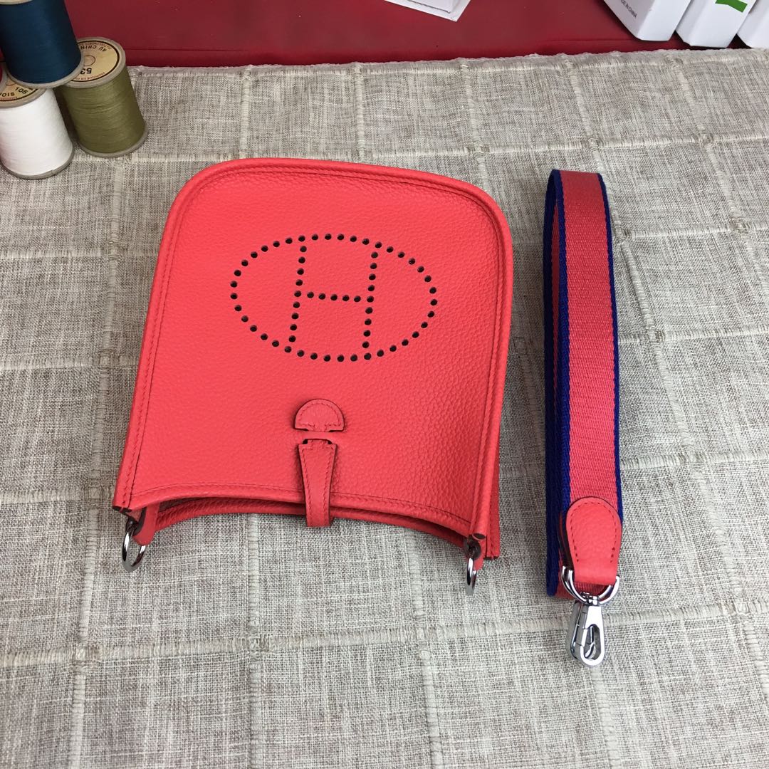 에르메스 미니 에블린16 로즈 텍사스 은장